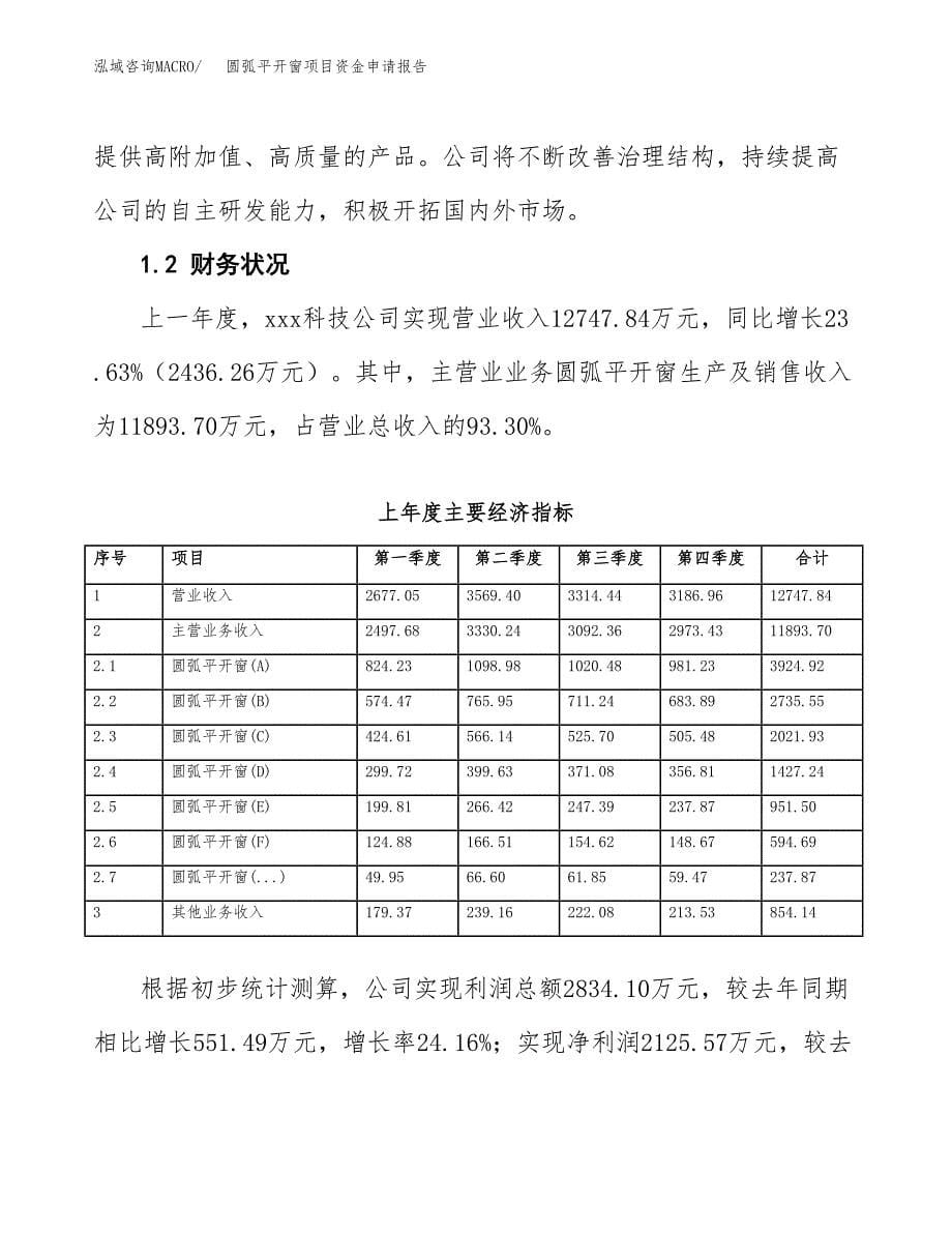 圆弧平开窗项目资金申请报告.docx_第5页