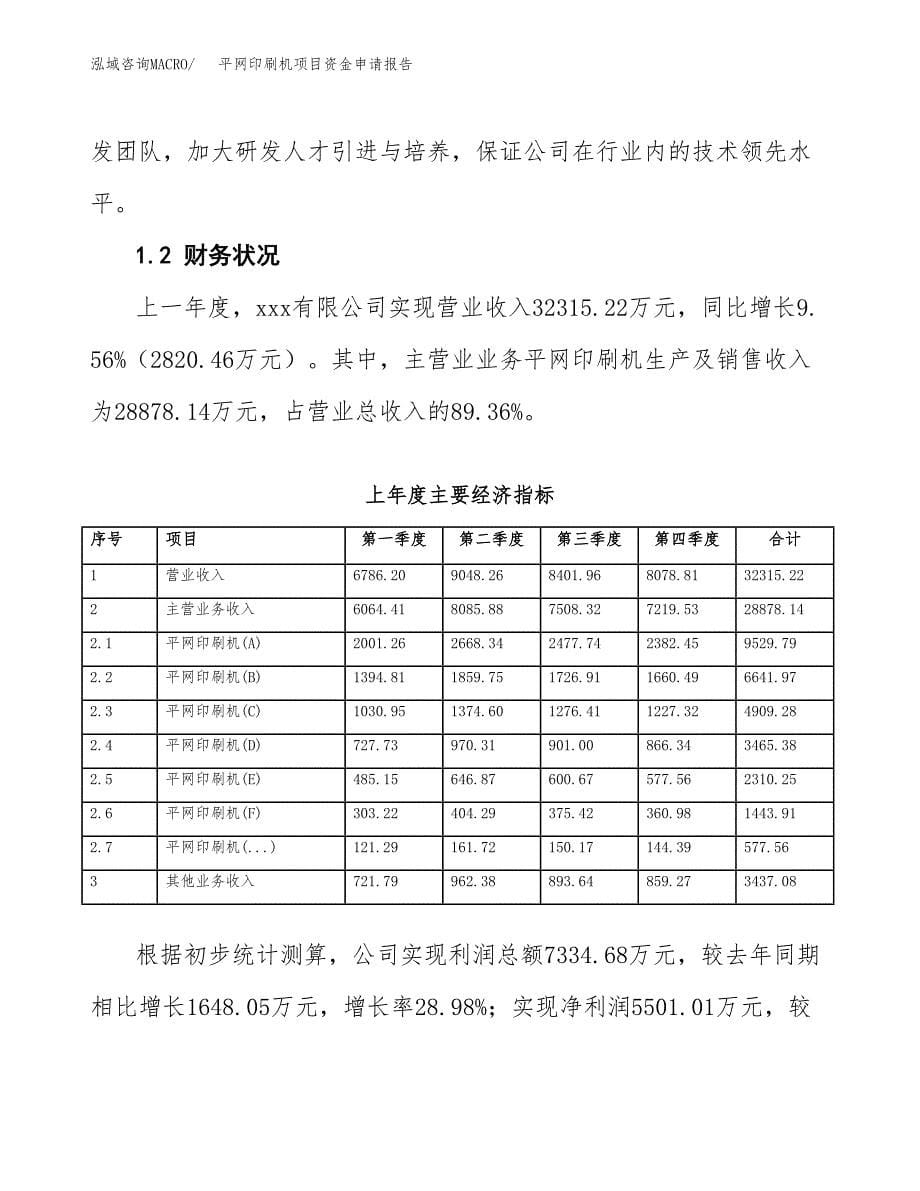 平网印刷机项目资金申请报告.docx_第5页