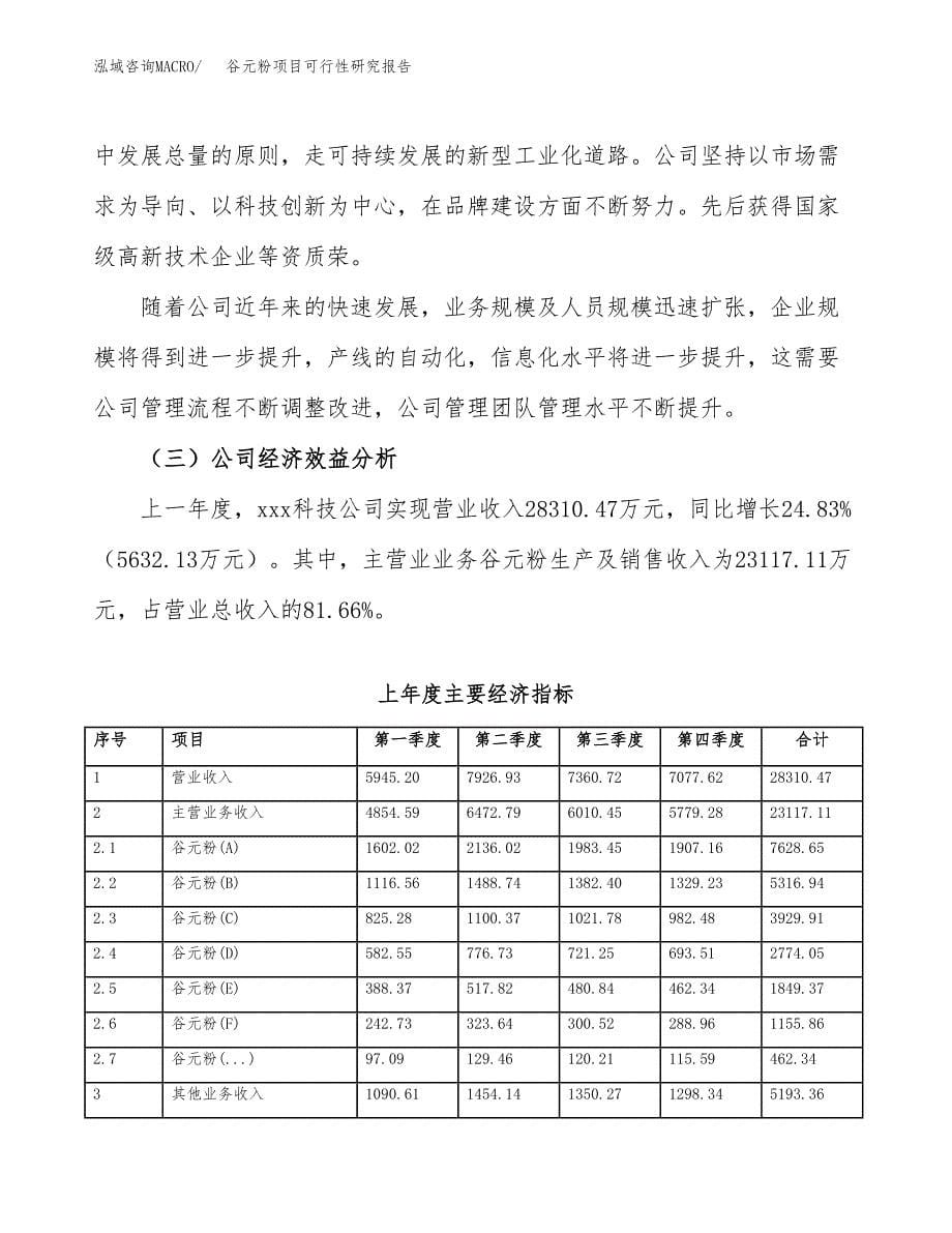 谷元粉项目可行性研究报告（总投资21000万元）（83亩）_第5页