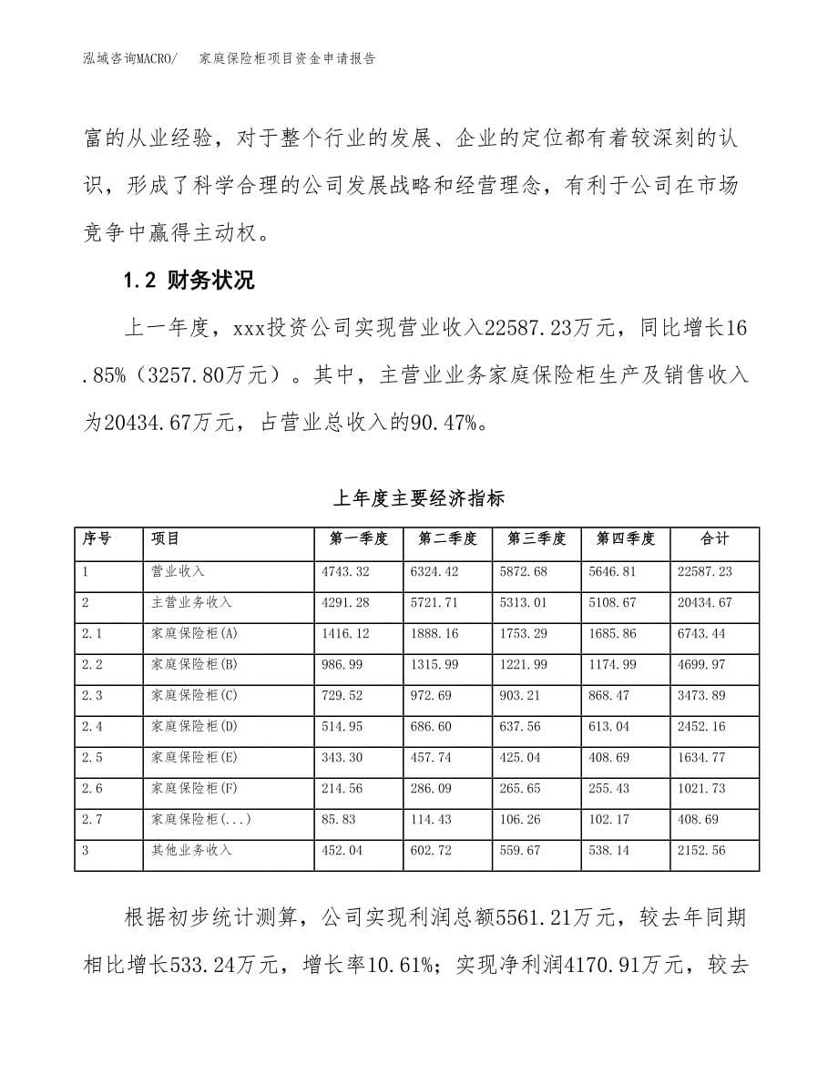 家庭保险柜项目资金申请报告.docx_第5页