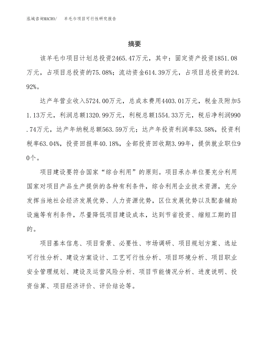 羊毛巾项目可行性研究报告（总投资2000万元）（11亩）_第2页