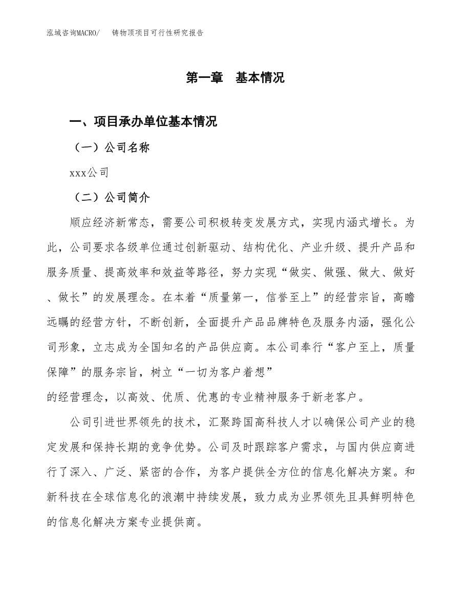 铸物顶项目可行性研究报告（总投资17000万元）（70亩）_第5页