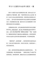 学习十九届四中全会学习报告一篇