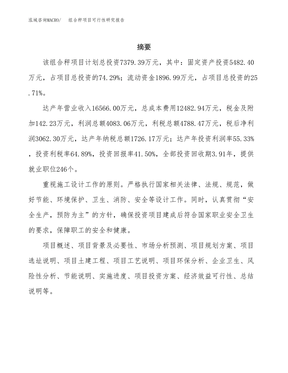 组合秤项目可行性研究报告（总投资7000万元）（28亩）_第2页