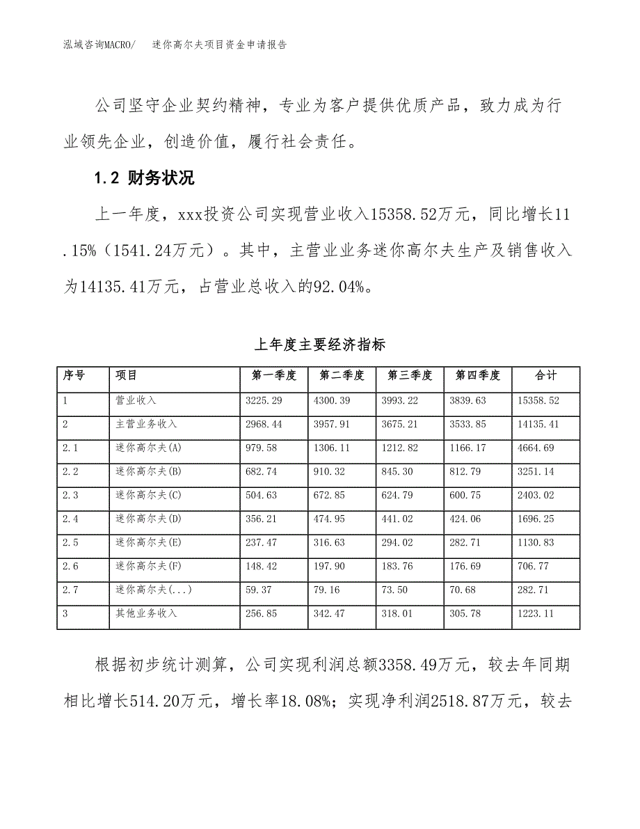 迷你高尔夫项目资金申请报告.docx_第4页