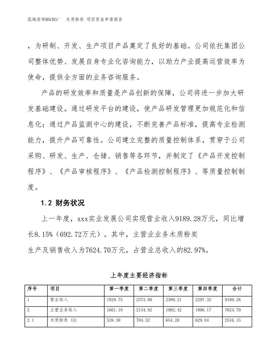 木质粉炭 项目资金申请报告.docx_第5页