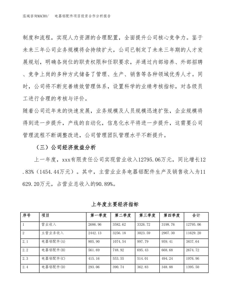 电器铝配件项目投资合作分析报告.docx_第5页