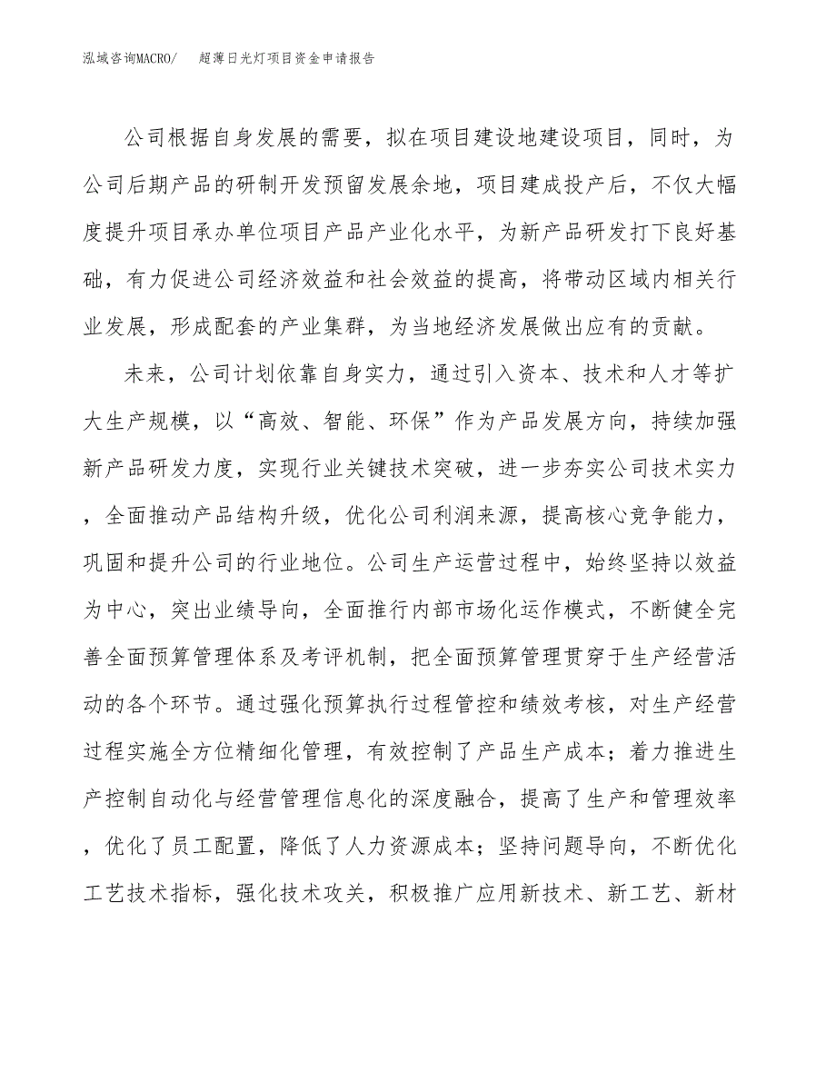 超薄日光灯项目资金申请报告.docx_第4页