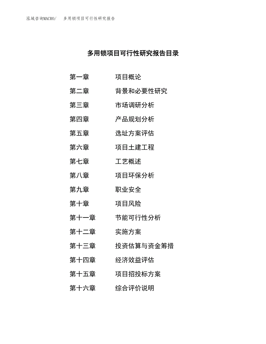 多用锁项目可行性研究报告（总投资8000万元）（37亩）_第3页