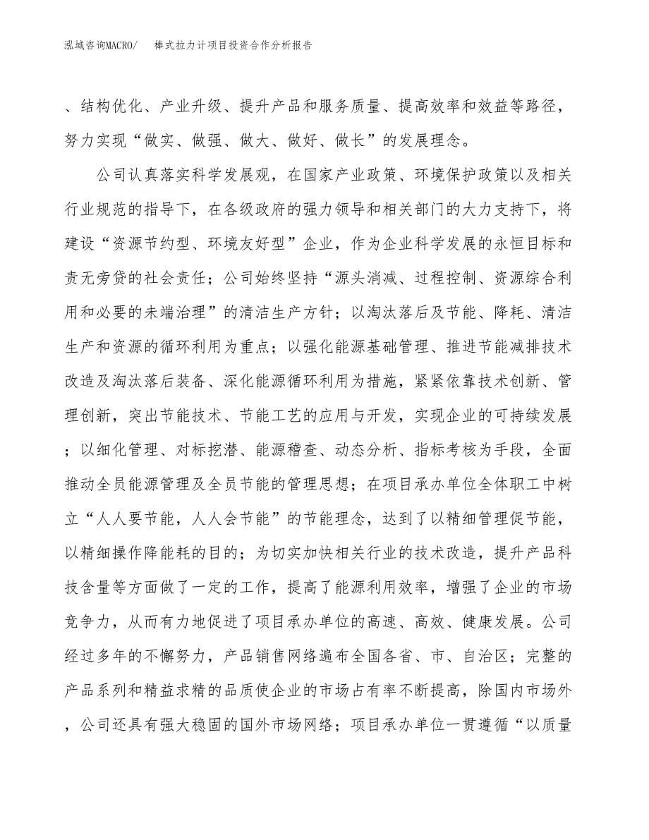 棒式拉力计项目投资合作分析报告.docx_第5页