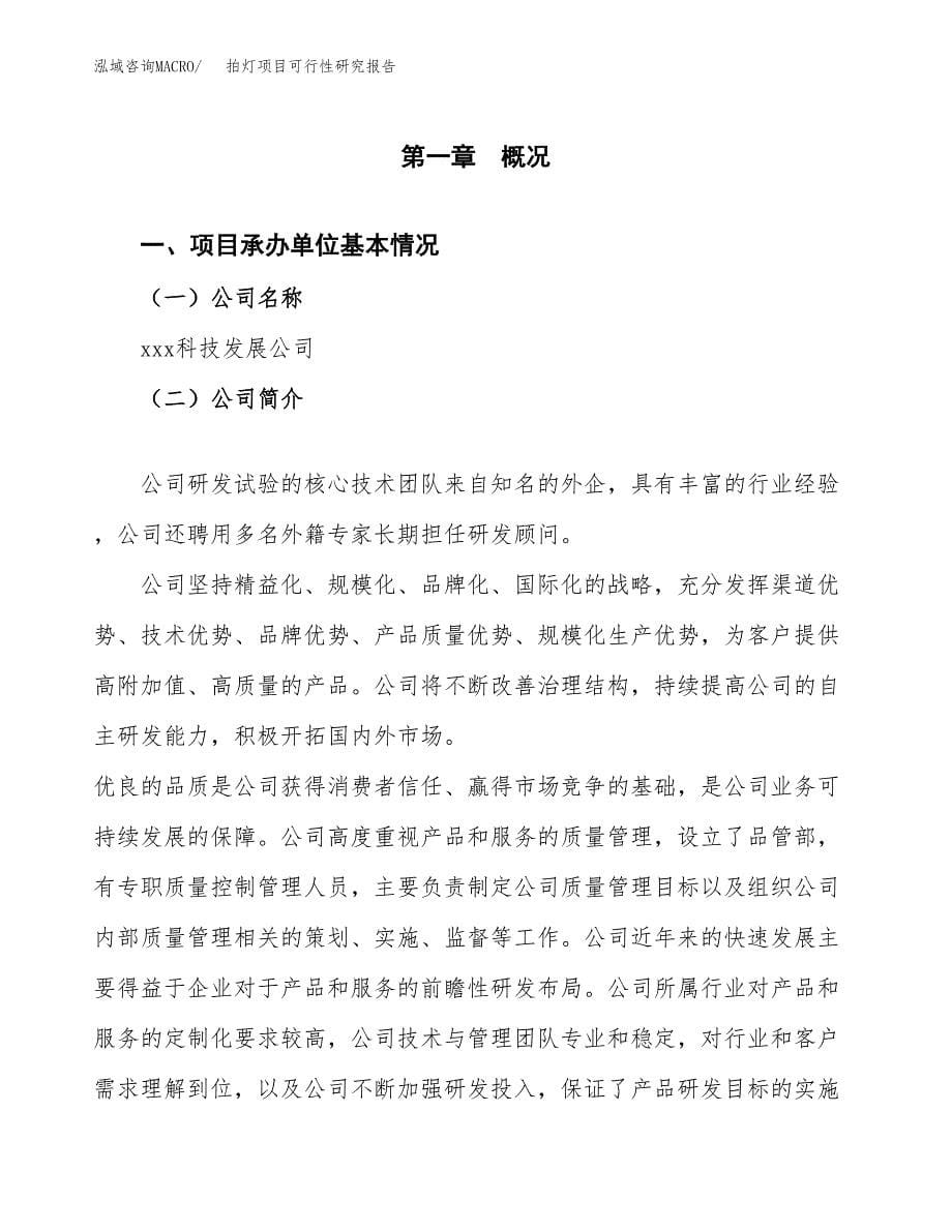 拍灯项目可行性研究报告（总投资9000万元）（44亩）_第5页