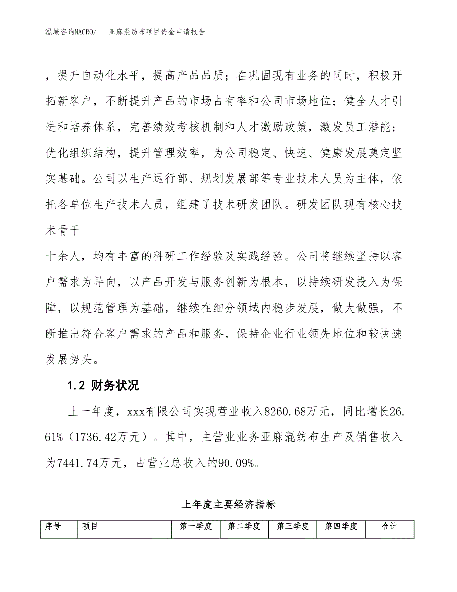 亚麻混纺布项目资金申请报告.docx_第4页