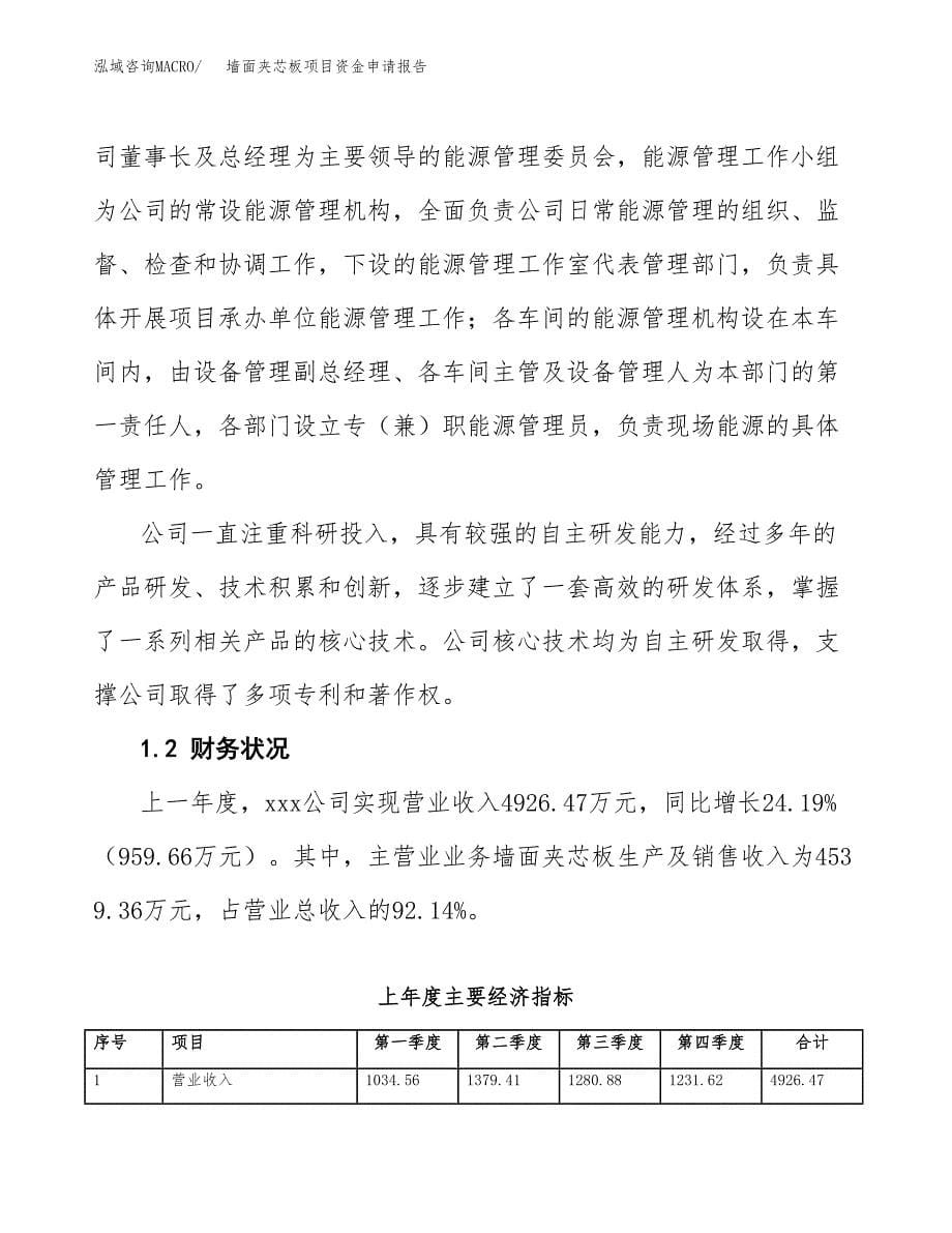 墙面夹芯板项目资金申请报告.docx_第5页