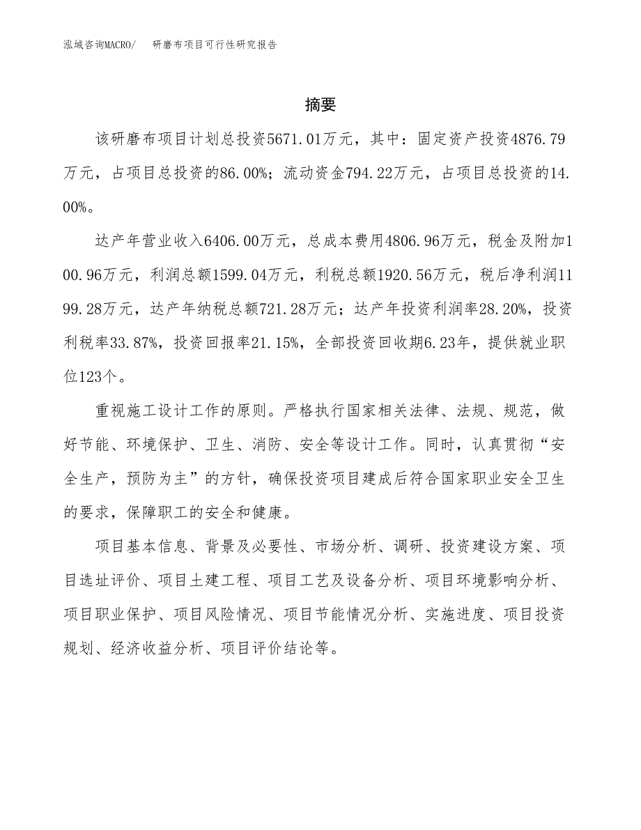 研磨布项目可行性研究报告（总投资6000万元）（28亩）_第2页