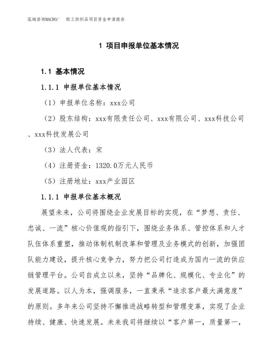 轻工纺织品项目资金申请报告.docx_第3页