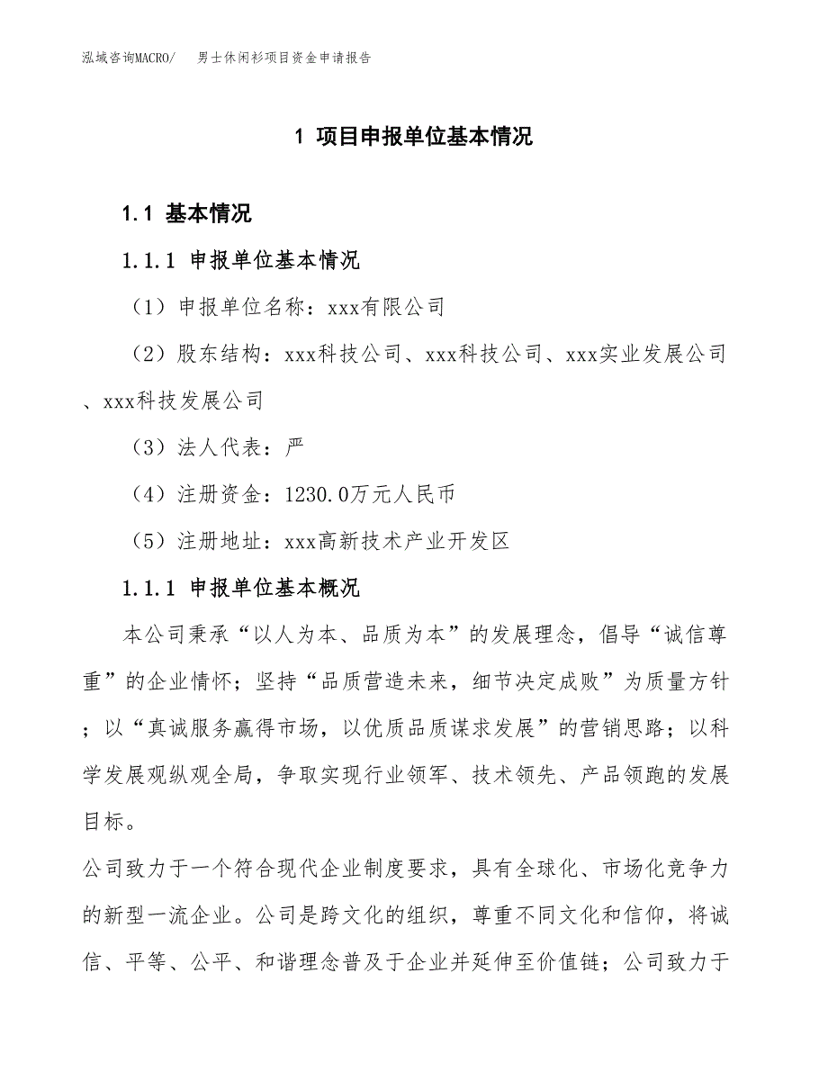 男士休闲衫项目资金申请报告.docx_第3页