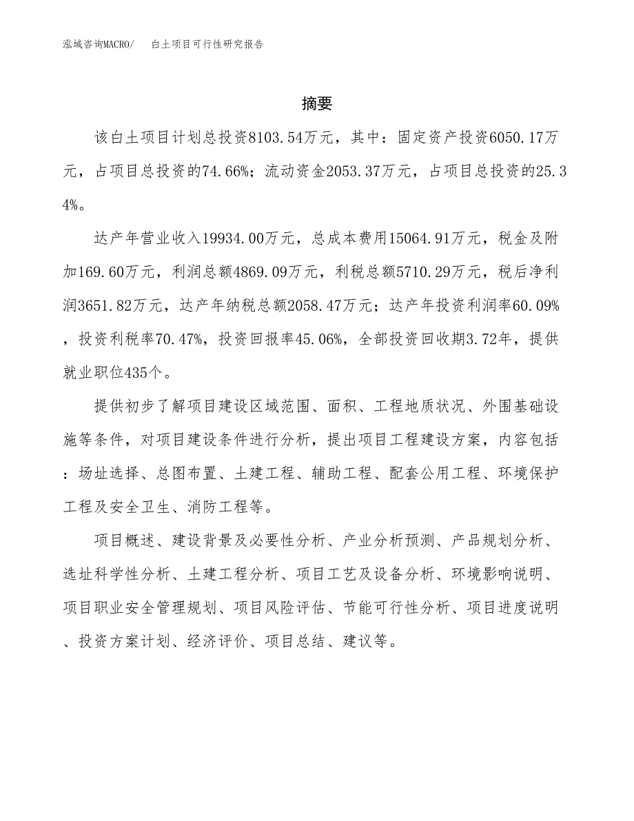 白土项目可行性研究报告（总投资8000万元）（33亩）_第2页