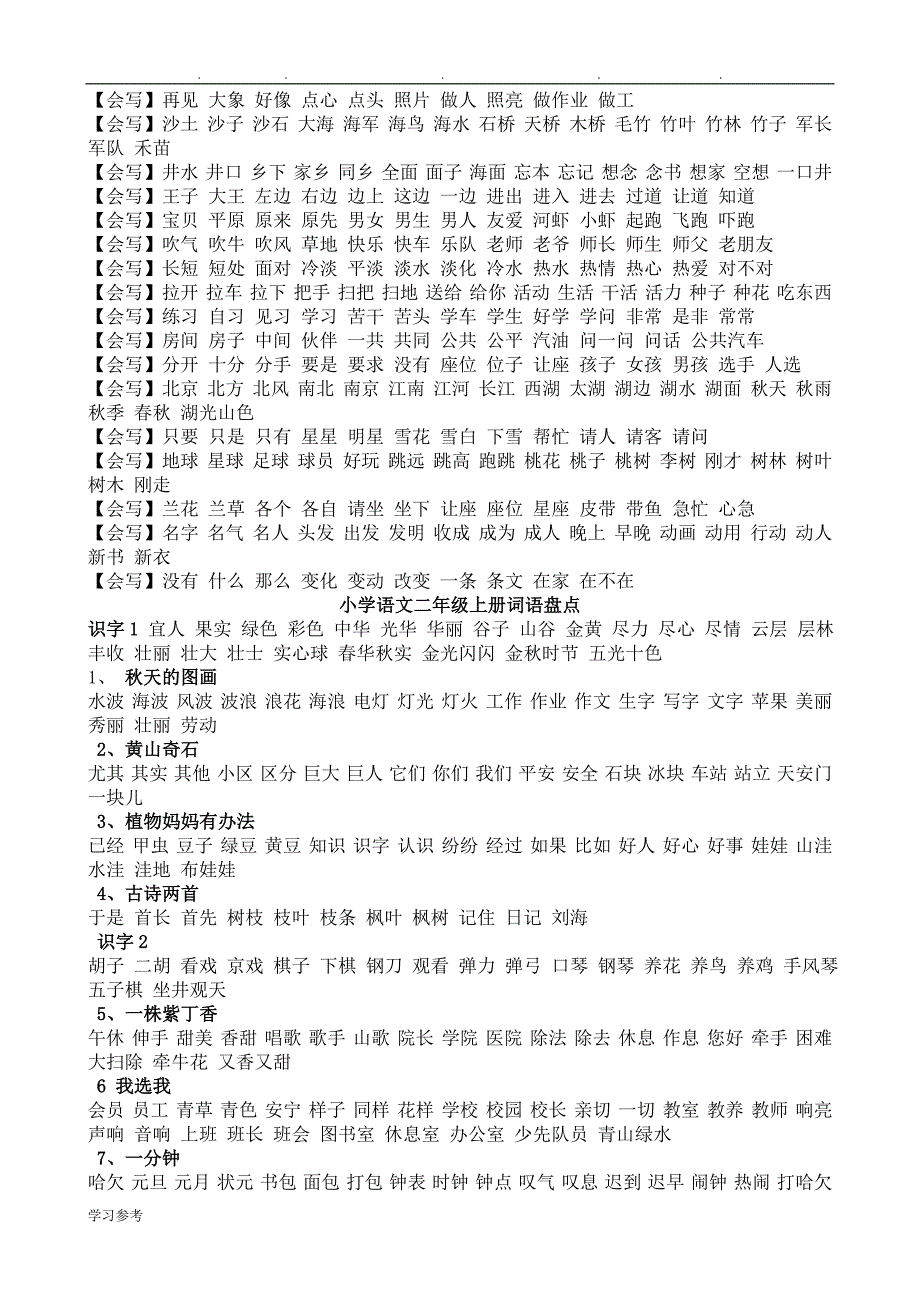 人版小学语文1_6年级词语盘点汇总_第2页