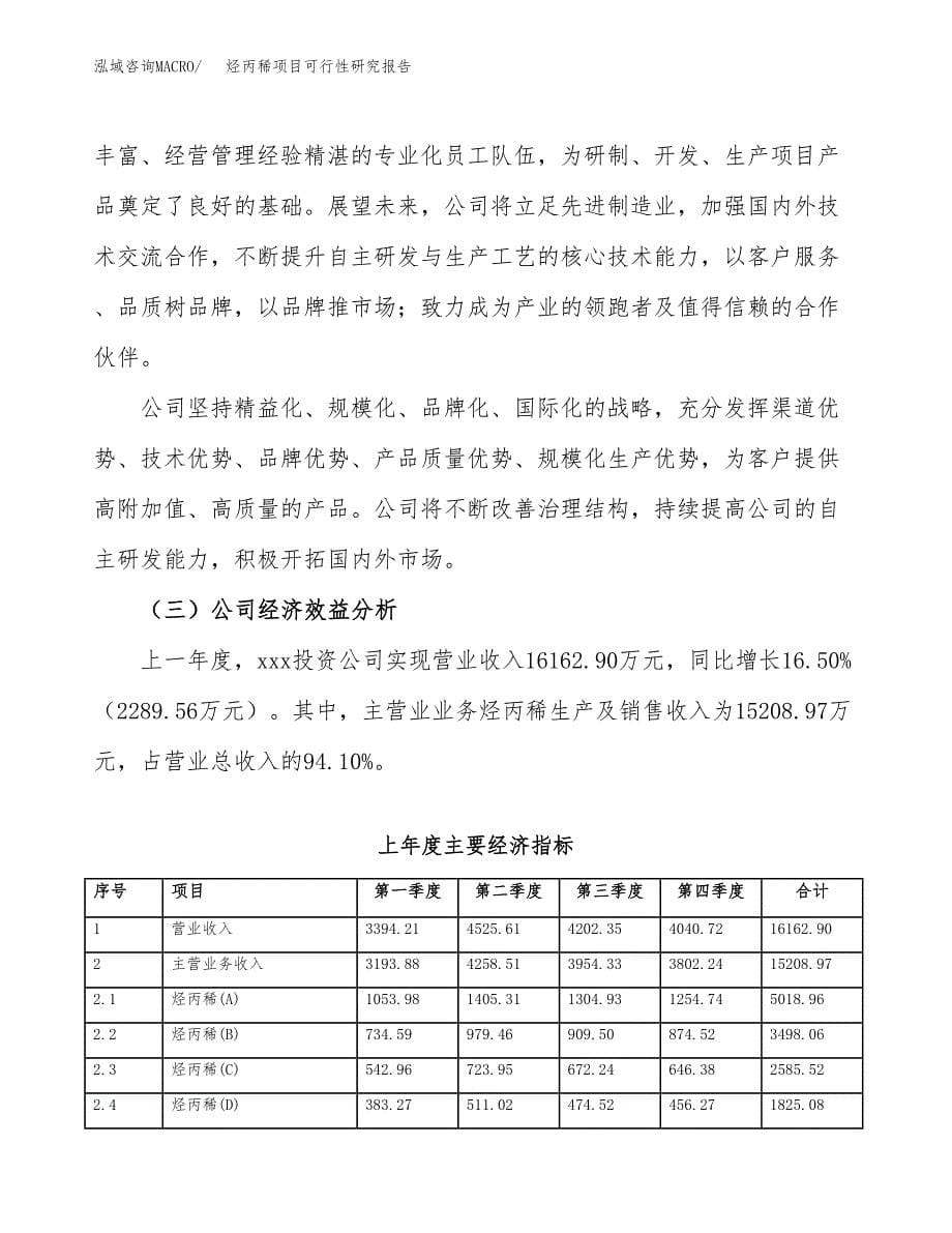 烃丙稀项目可行性研究报告（总投资13000万元）（55亩）_第5页