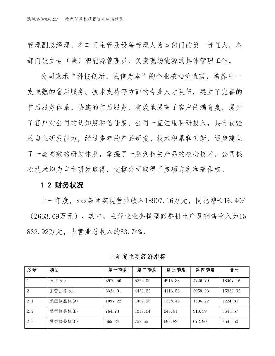 模型修整机项目资金申请报告.docx_第5页