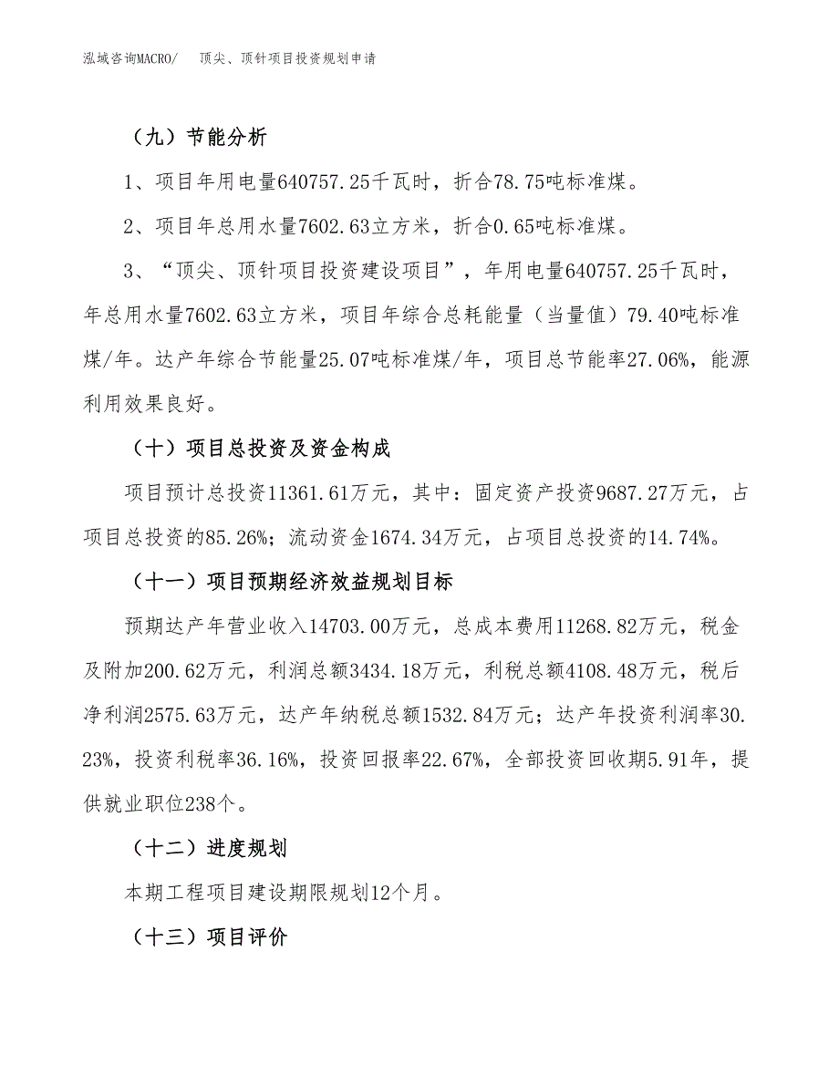 顶尖、顶针项目投资规划申请_第4页