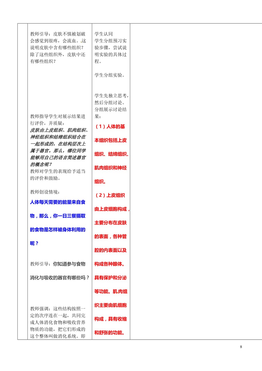 第二单元第三章第二节动物体的结构层次_第4页