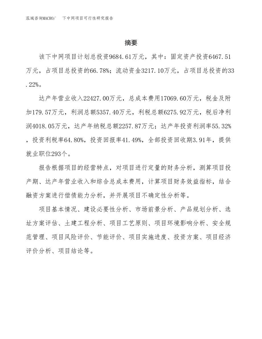 下中网项目可行性研究报告（总投资10000万元）（34亩）_第2页