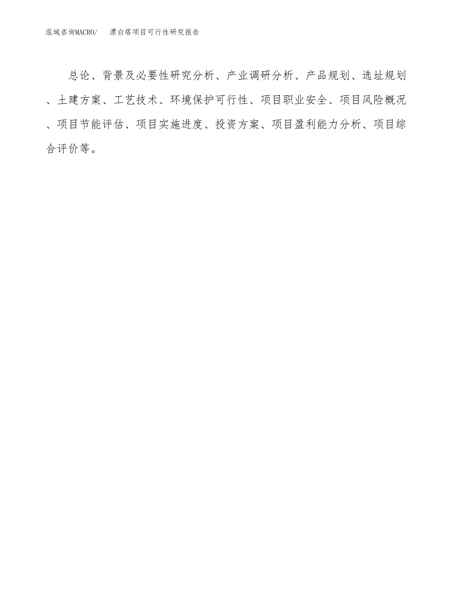 漂白塔项目可行性研究报告（总投资11000万元）（50亩）_第3页