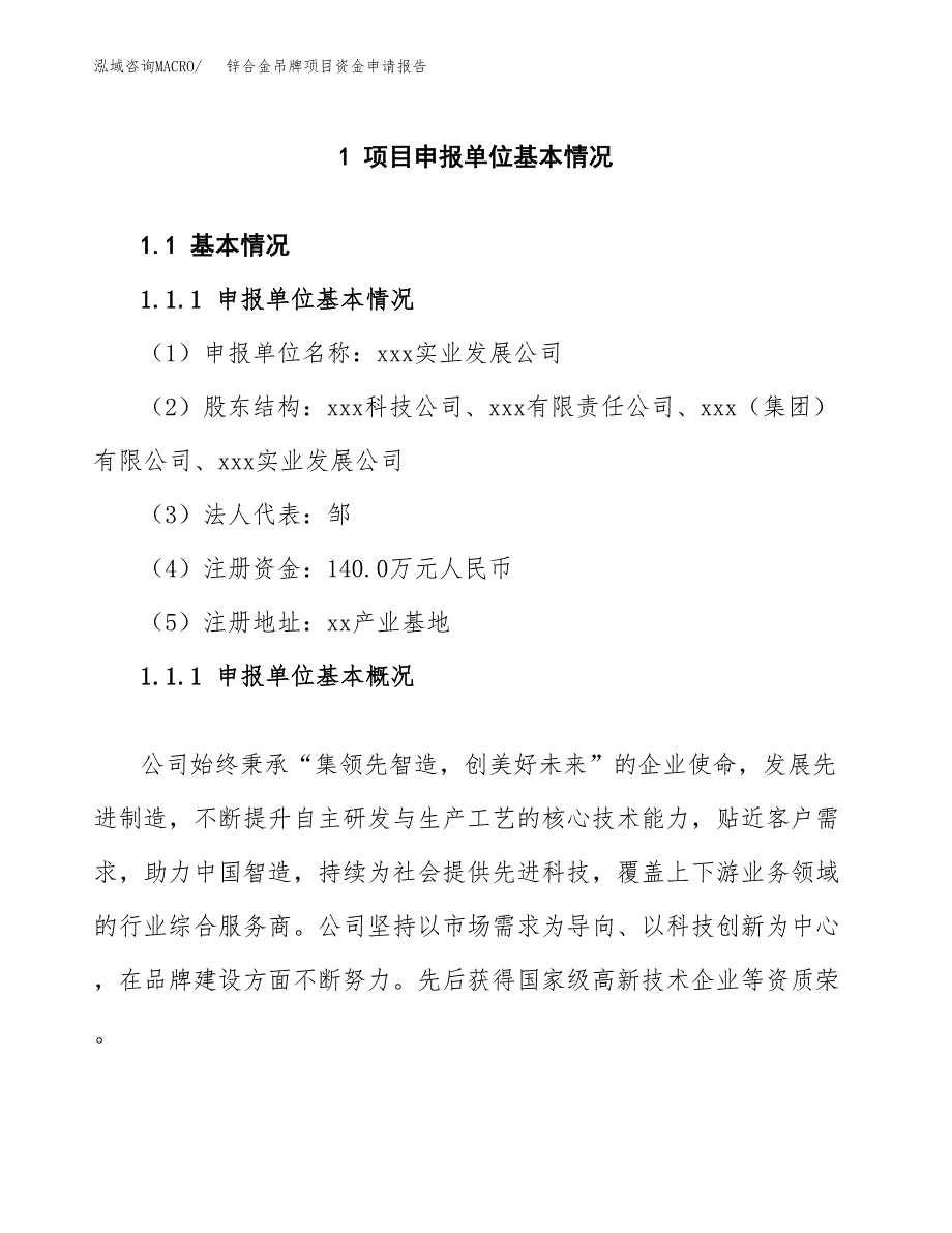 锌合金吊牌项目资金申请报告.docx_第3页