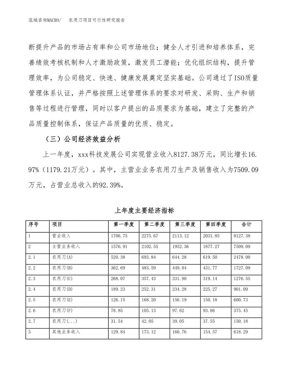 农用刀项目可行性研究报告（总投资7000万元）（29亩）_第5页