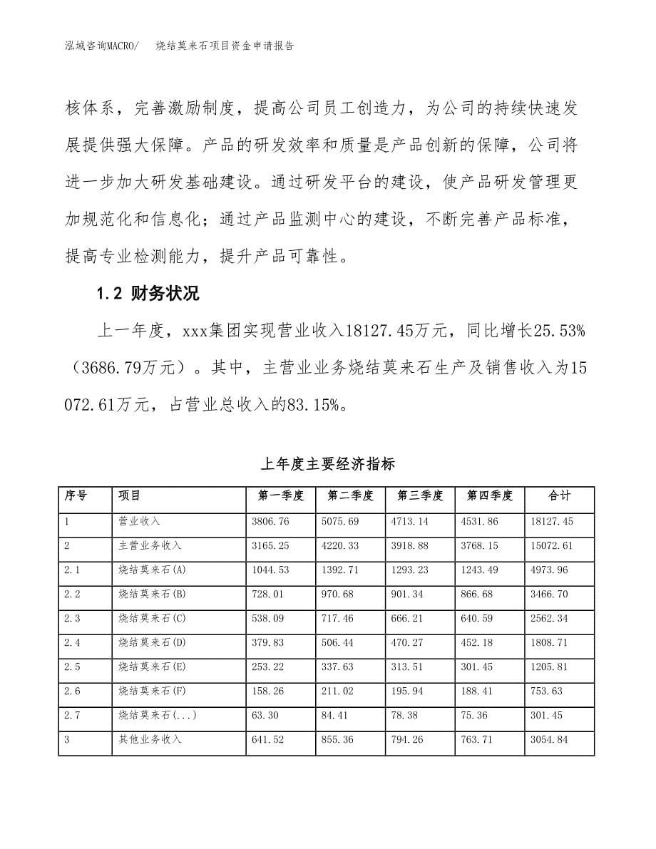 烧结莫来石项目资金申请报告.docx_第5页