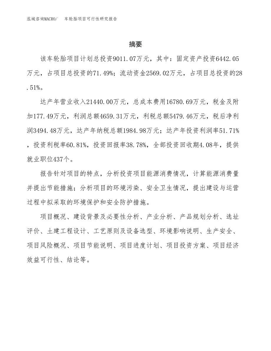 车轮胎项目可行性研究报告（总投资9000万元）（38亩）_第2页