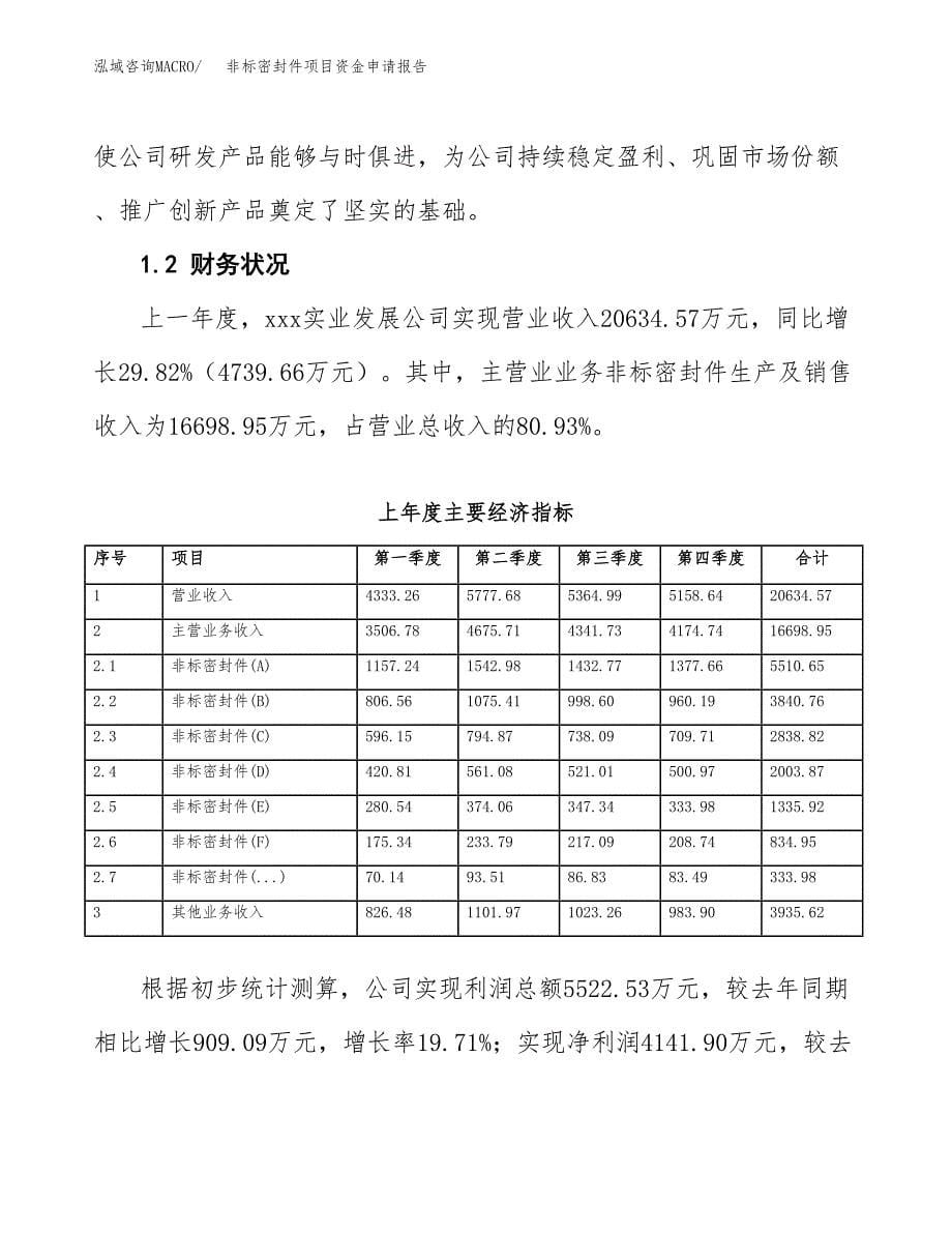 非标密封件项目资金申请报告.docx_第5页