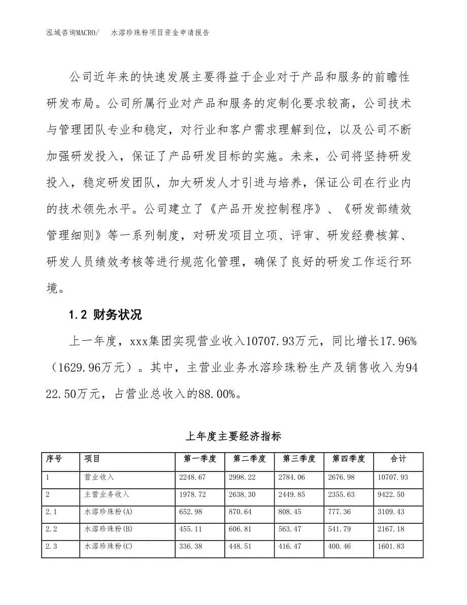 水溶珍珠粉项目资金申请报告.docx_第5页