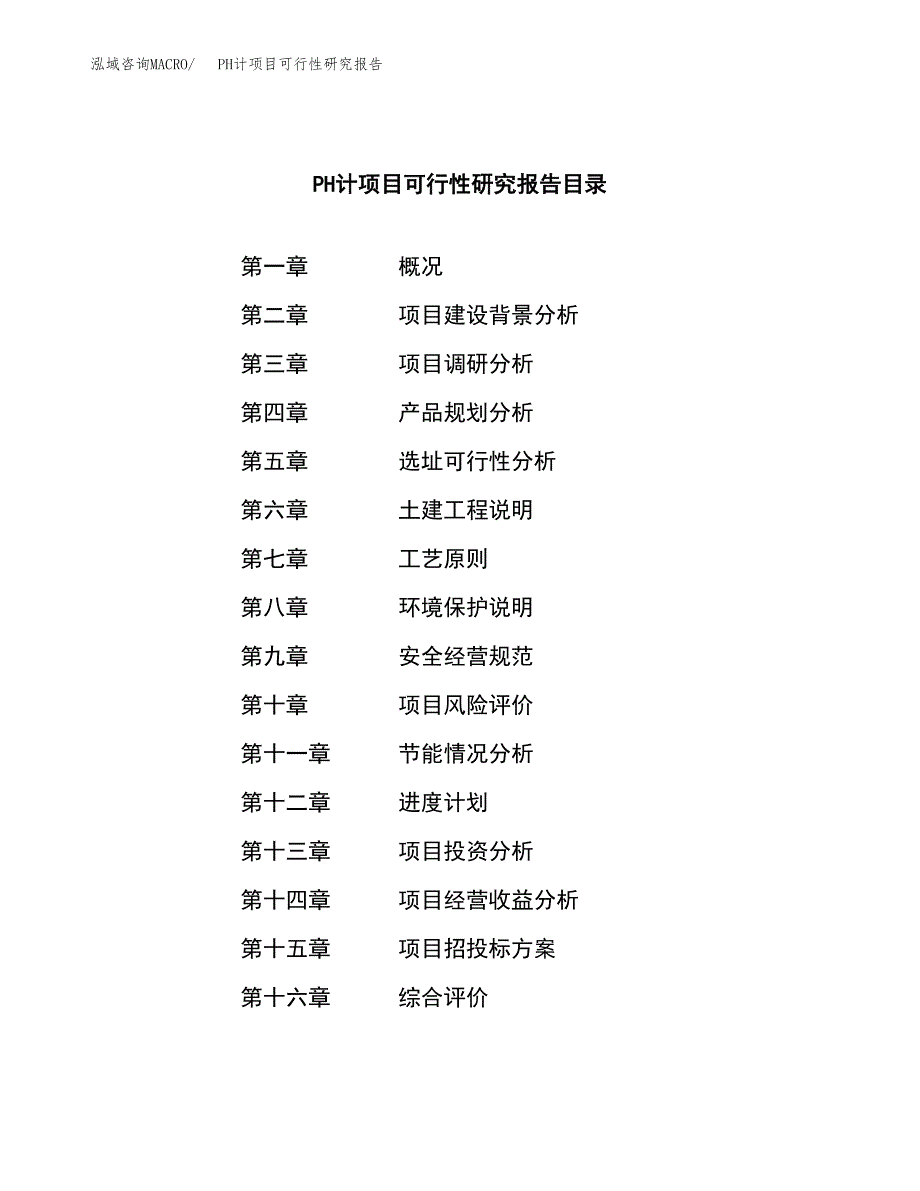 PH计项目可行性研究报告（总投资19000万元）（68亩）_第3页