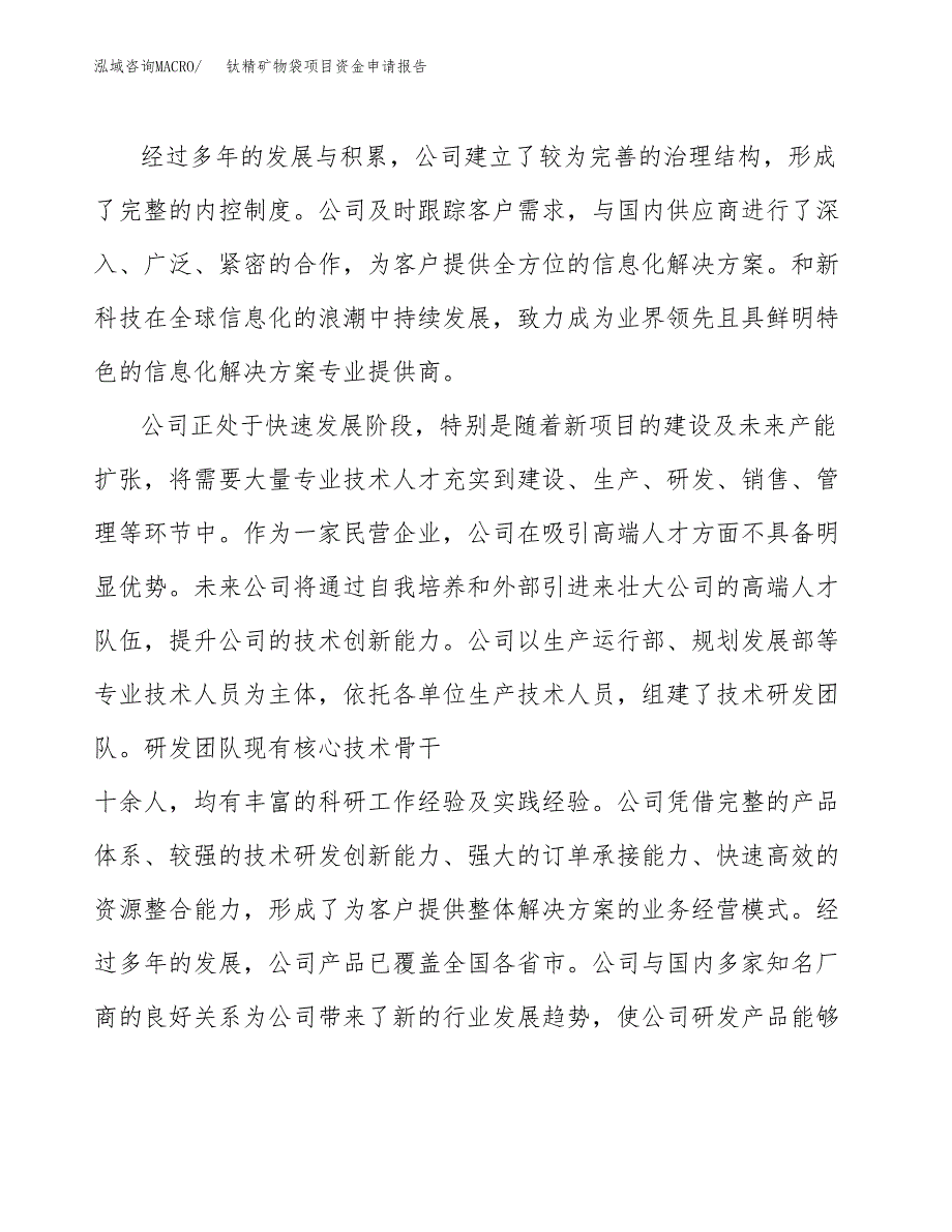 钛精矿物袋项目资金申请报告.docx_第4页