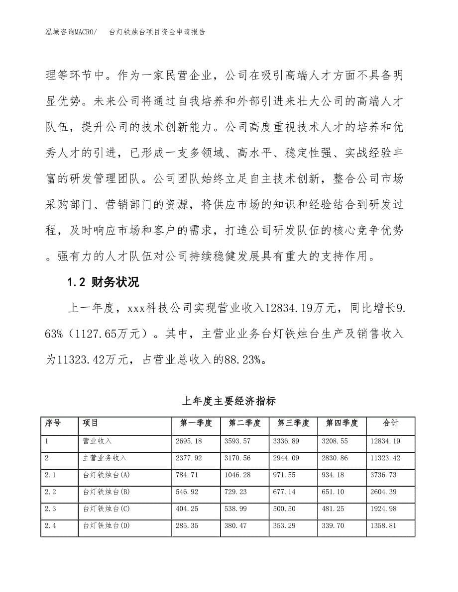 台灯铁烛台项目资金申请报告.docx_第5页