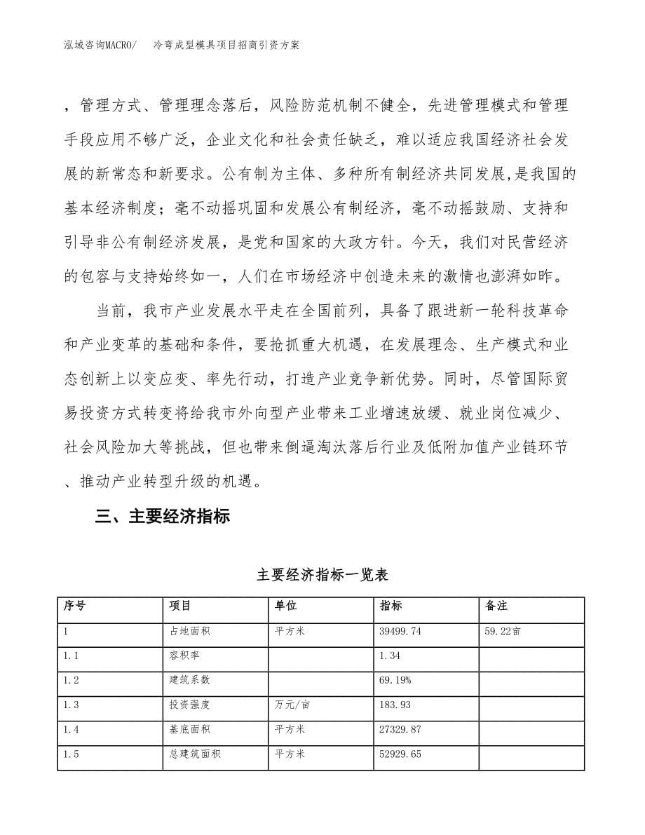 冷弯成型模具项目招商引资方案(立项报告).docx_第5页