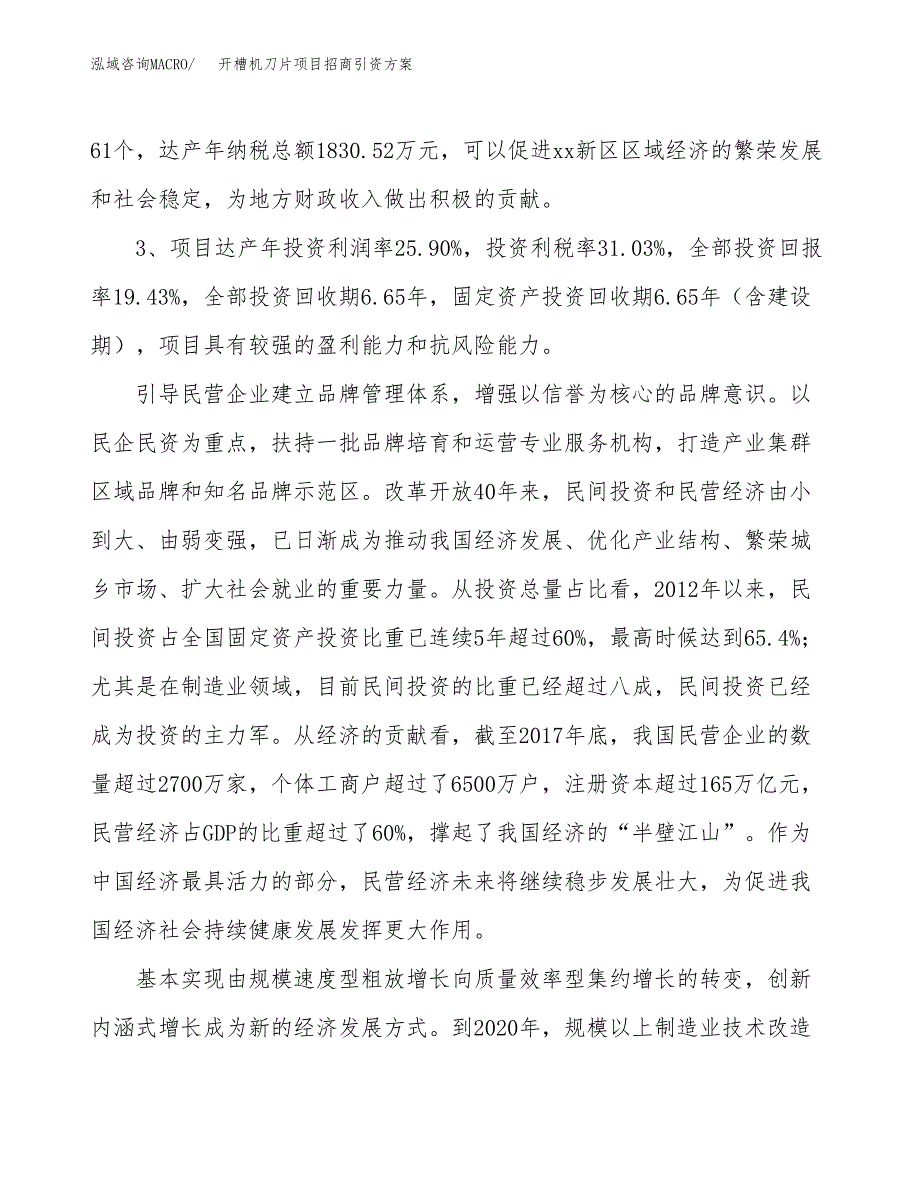 开槽机刀片项目招商引资方案(立项报告).docx_第4页