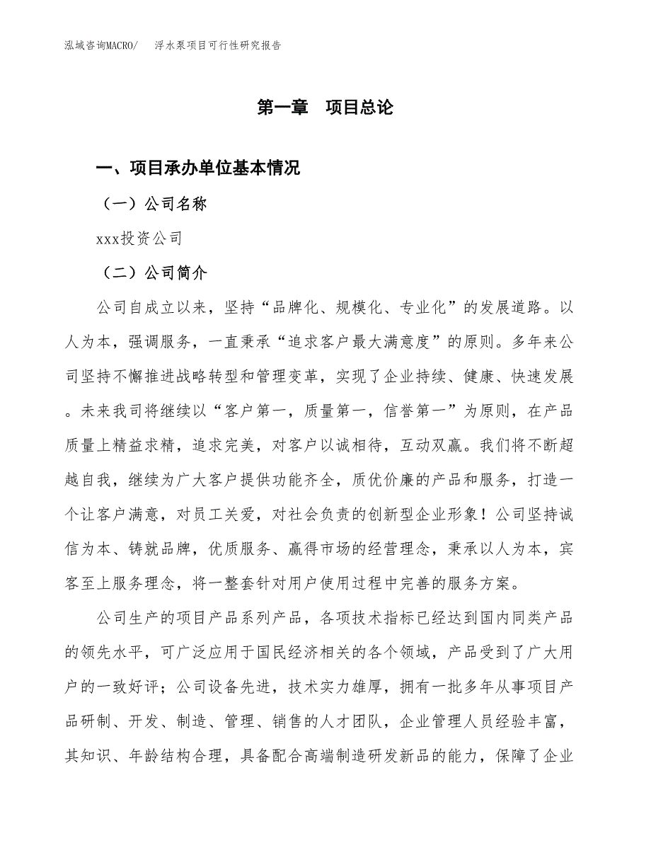 浮水泵项目可行性研究报告（总投资9000万元）（41亩）_第3页