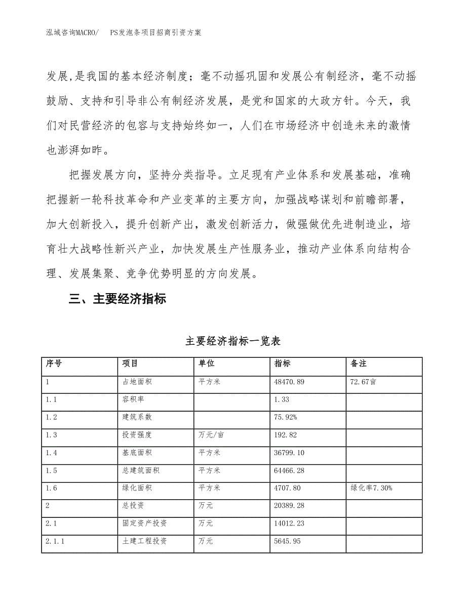 PS发泡条项目招商引资方案(立项报告).docx_第5页