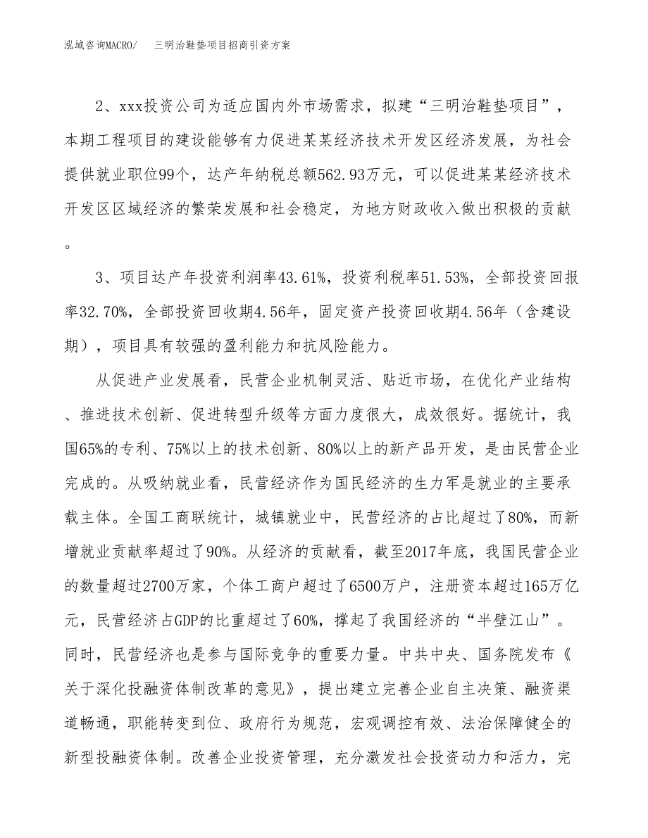 三明治鞋垫项目招商引资方案(立项报告).docx_第4页