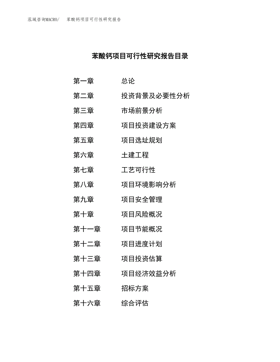 苯酸钙项目可行性研究报告（总投资10000万元）（49亩）_第2页