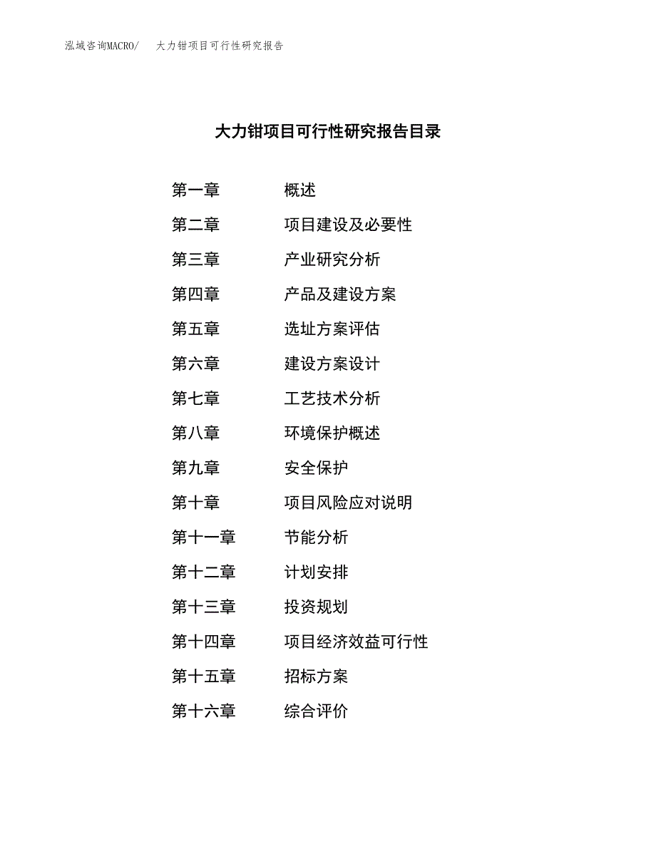 大力钳项目可行性研究报告（总投资15000万元）（71亩）_第2页