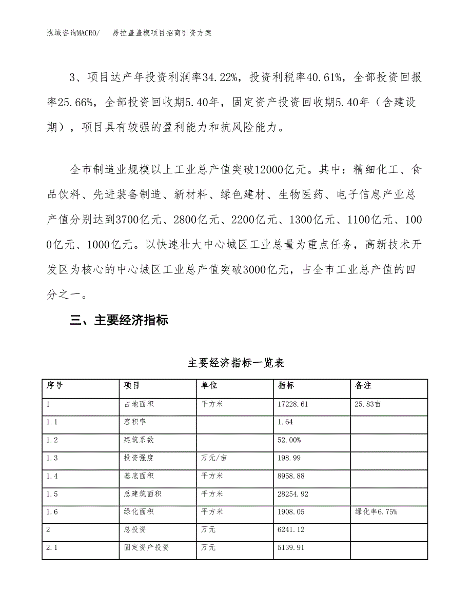 易拉盖盖模项目招商引资方案(立项报告).docx_第4页
