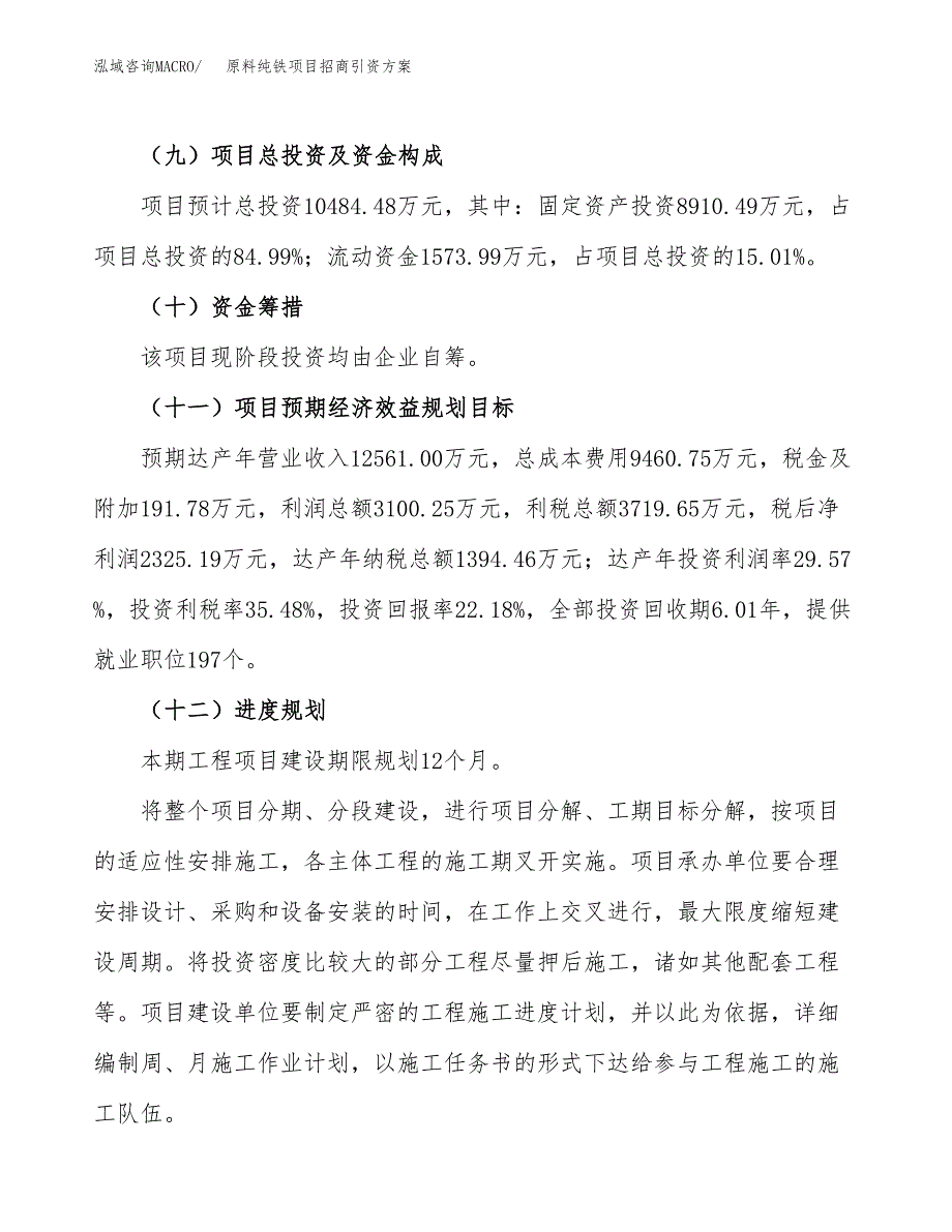 原料纯铁项目招商引资方案(立项报告).docx_第3页