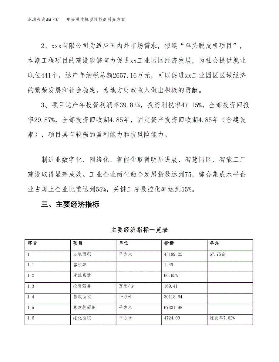 单头脱皮机项目招商引资方案(立项报告).docx_第4页