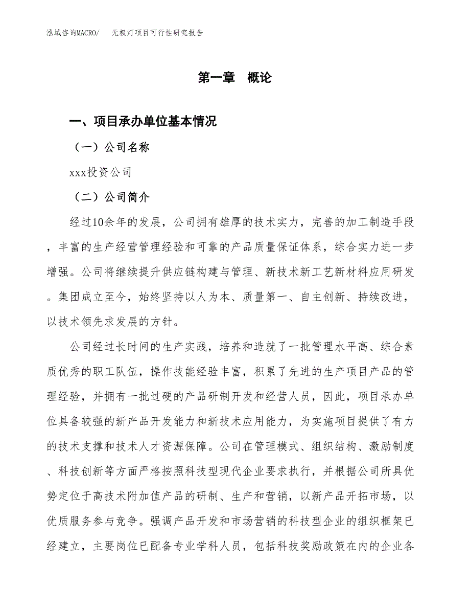 无极灯项目可行性研究报告（总投资20000万元）（87亩）_第3页