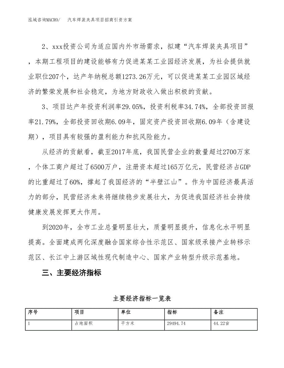 汽车焊装夹具项目招商引资方案(立项报告).docx_第4页