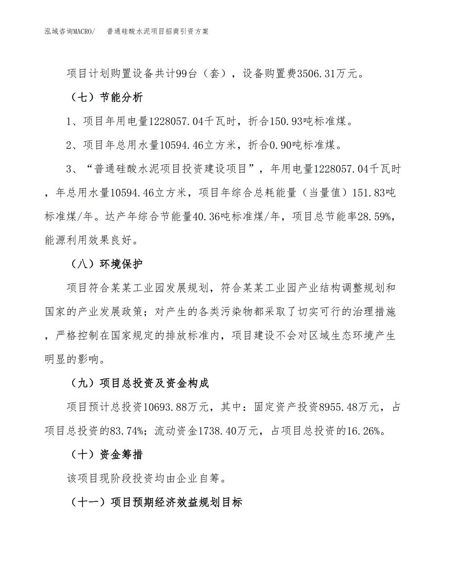 普通硅酸水泥项目招商引资方案(立项报告).docx_第2页
